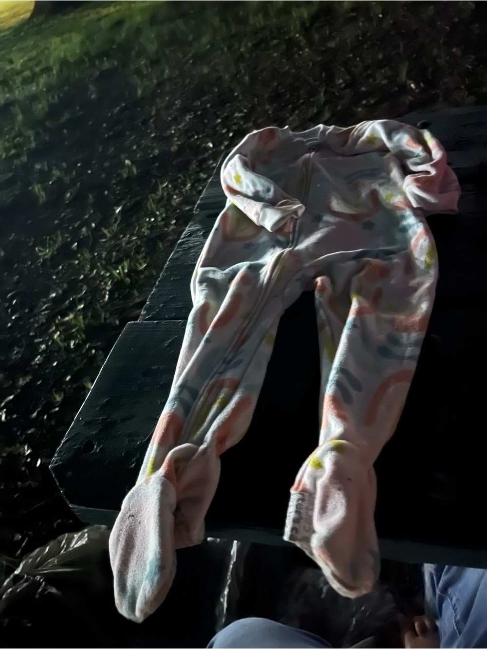 Carter's Pink and White Footed Baby Sleeper with Subtle Pattern